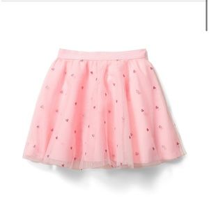 NEW Janie&Jack Glitter Heart Tulle Skirt & Matching Bow